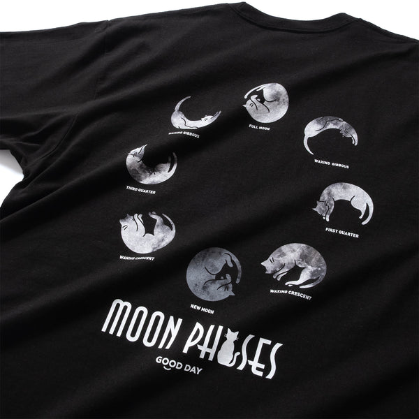 (ZT1654) Cat Moon Phases Graphic Tee