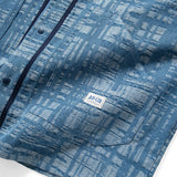 (ST457) Jacquard Denim Baseball Shirt