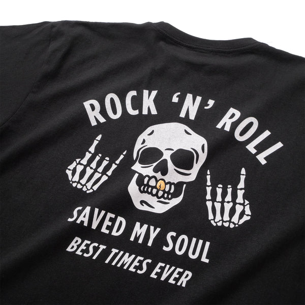 (ZT1908) Gold Teeth Rock 'N' Roll Graphic Tee