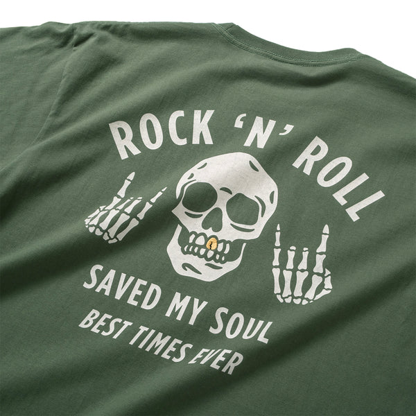 (ZT1908) Gold Teeth Rock 'N' Roll Graphic Tee