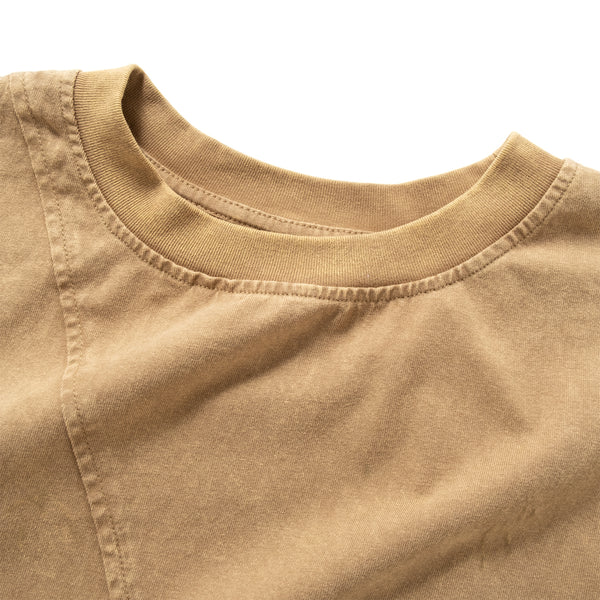 (TP1598) Washed Cropped Split Tee