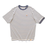 (TP1586) Stripe Layered Sleeve Tee