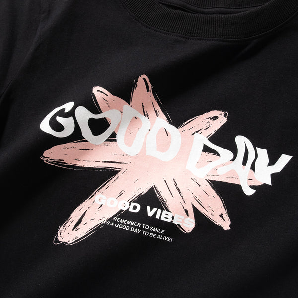 (ZT1677) Flower Graphic Cropped Tee