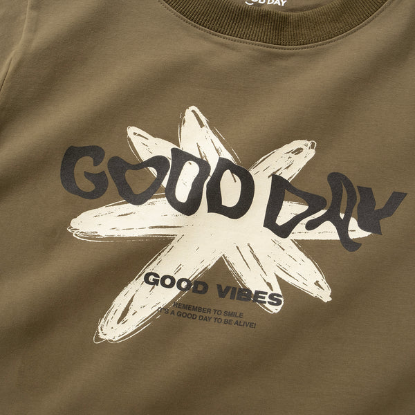 (ZT1677) Flower Graphic Cropped Tee