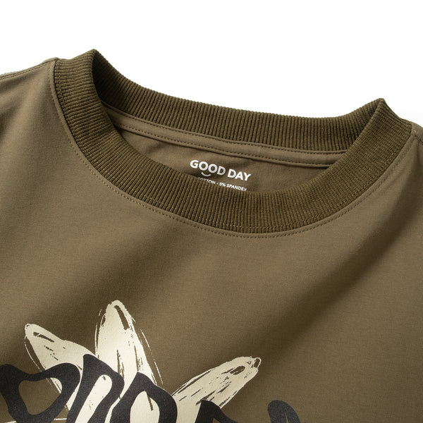 (ZT1677) Flower Graphic Cropped Tee