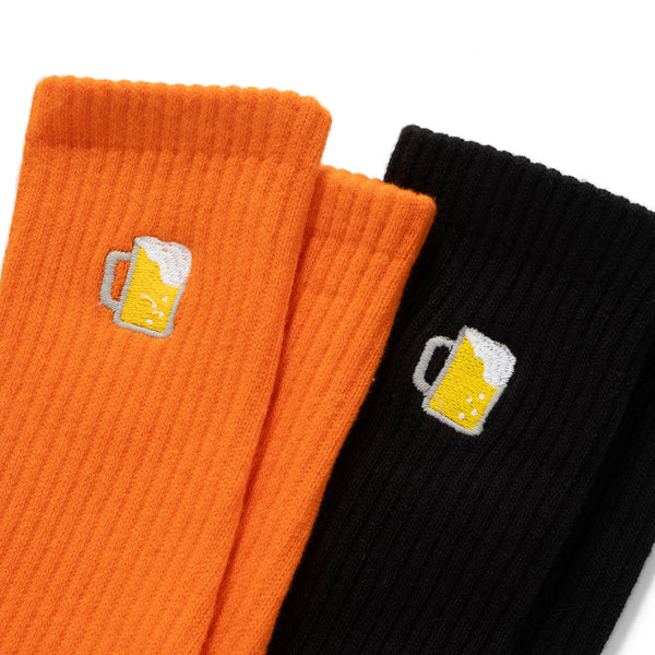 (ZA104) Beer Graphic Emroidery Socks