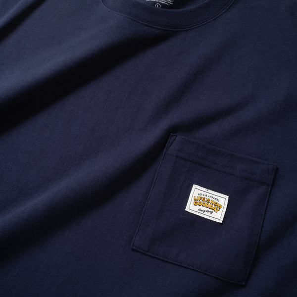 (ZT1674) Stitching Fake Layer Pocket Tee