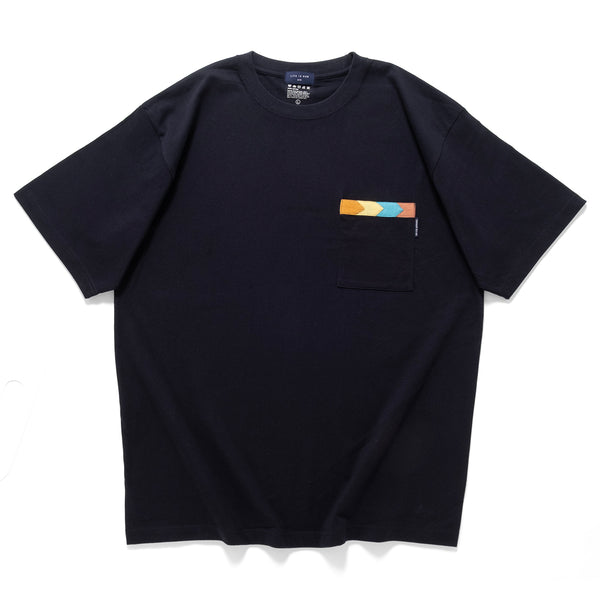 (ZT1679) Arrow Trimmed Pocket Tee