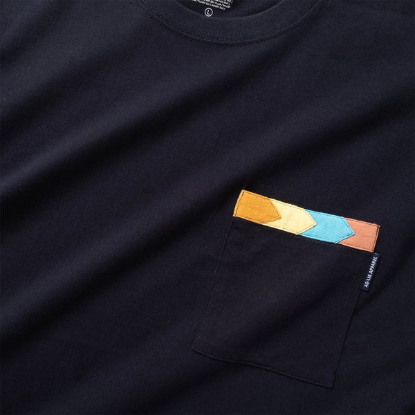 (ZT1679) Arrow Trimmed Pocket Tee