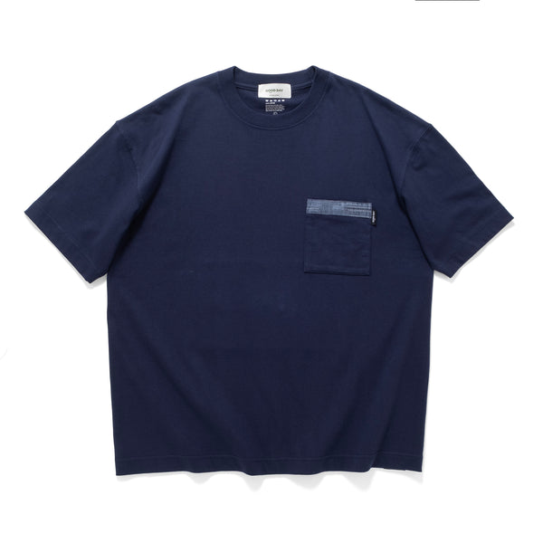 (ZT1686) Swimming Cat Patchwork Pocket Tee