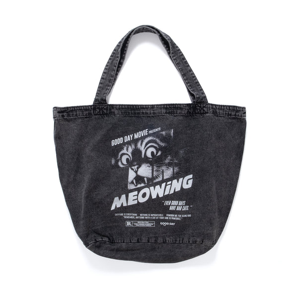 (ZB540) The Meowing Washed Tote Bag