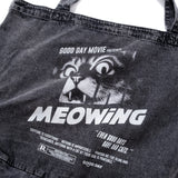 (ZB540) The Meowing Washed Tote Bag