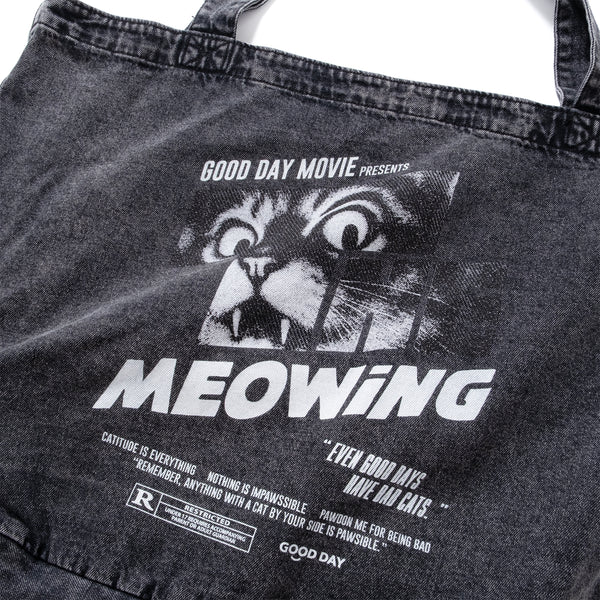 (ZB540) The Meowing Washed Tote Bag