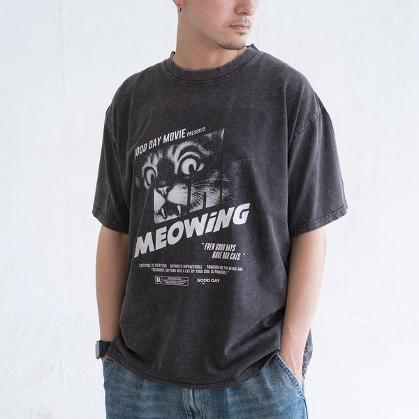 (ZT1695) The Meowing Graphic Tee