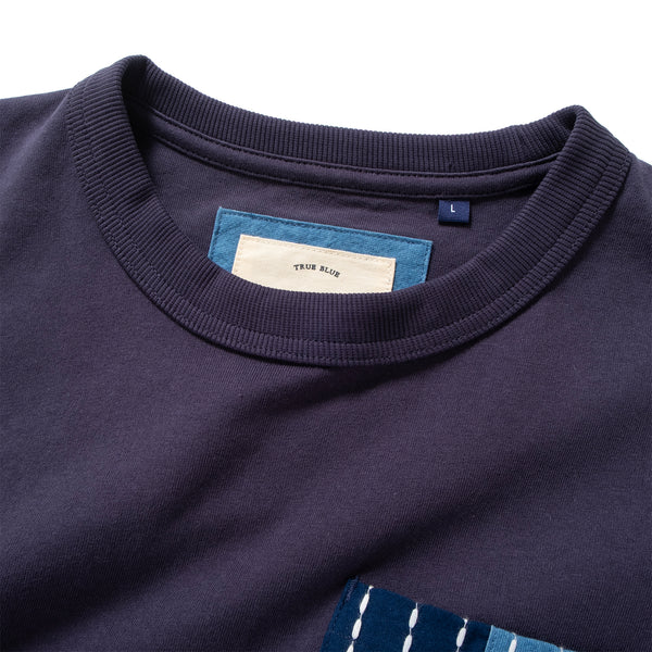 (TP1637) Sashiko Pocket Tee