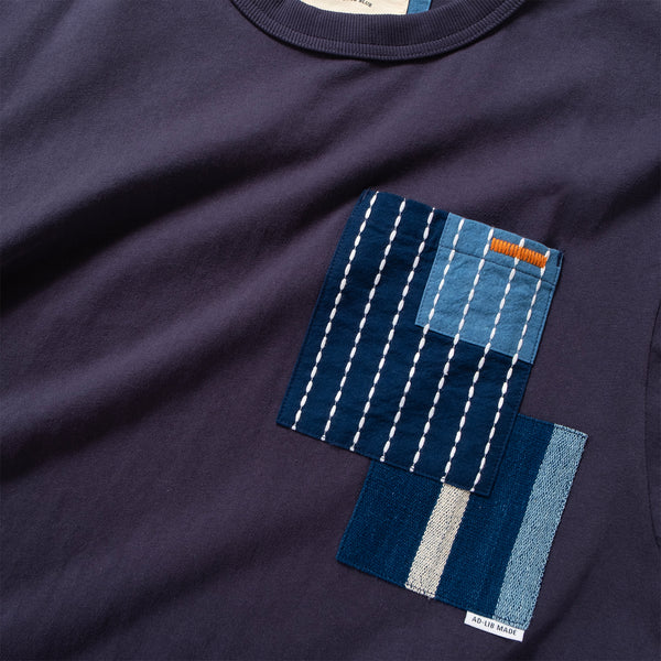 (TP1637) Sashiko Pocket Tee