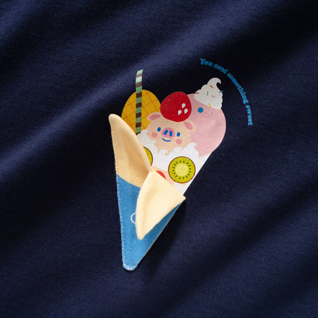 (EX418) PJai Ice Cream Soda Keychain