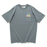 (EX456) Graphic Embroidery Pocket Tee