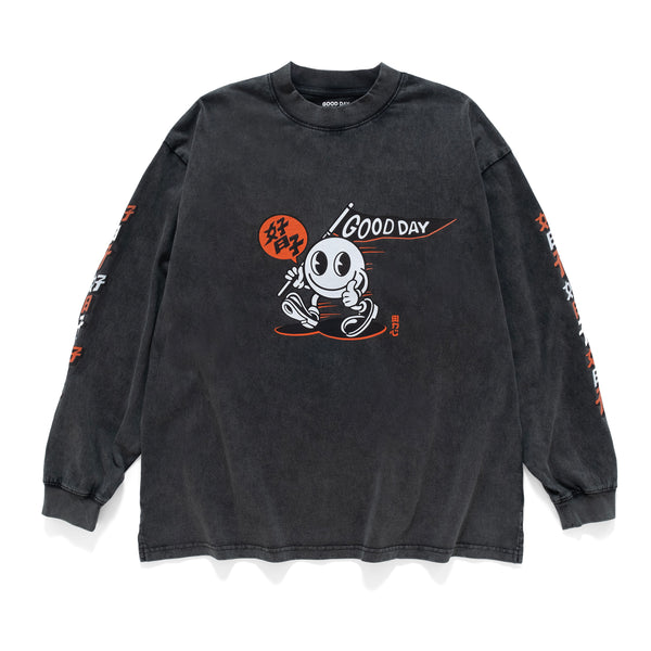 (EX585) GOOD DAY Flag Graphic Long Sleeve Tee