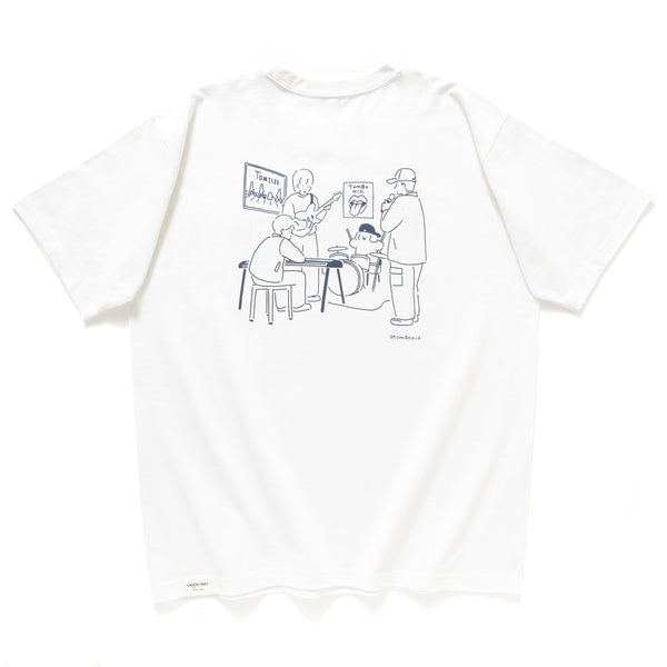 (EX592) Band Embroidery Pocket Tee