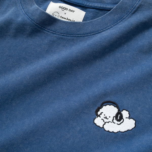 (EX594) Music Graphic Embroidery Washed Tee