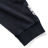 (EX612) Embroidery Henley Neck Long Sleeve Tee