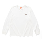 (EX612) Embroidery Henley Neck Long Sleeve Tee