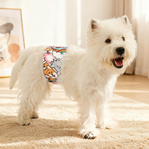 (EX671) Washable Male Dog Belly Band Set
