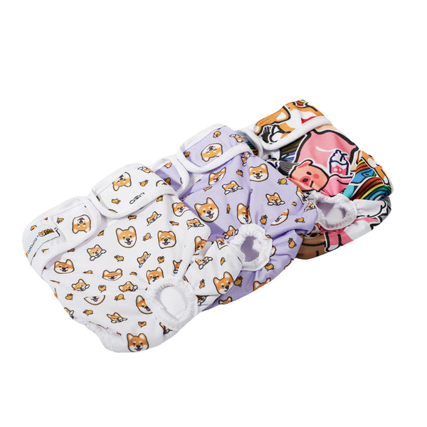 (EX672) Washable Female Dog Diaper Set