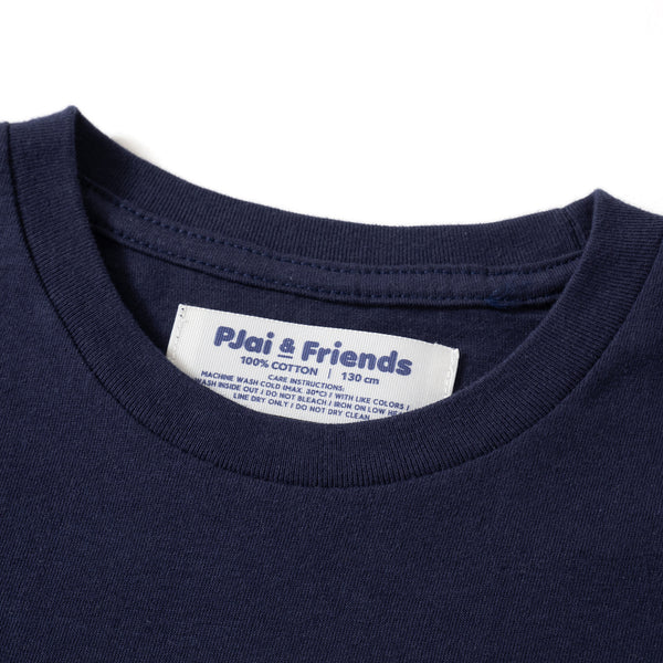 (ZT1300) Kids PJai in Blue Graphic Tee