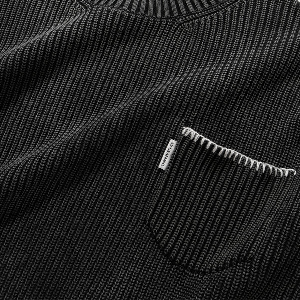 (KN063) Garment Dye Wash Knit Pullover