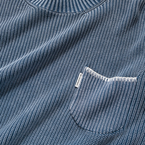 (KN063) Garment Dye Wash Knit Pullover