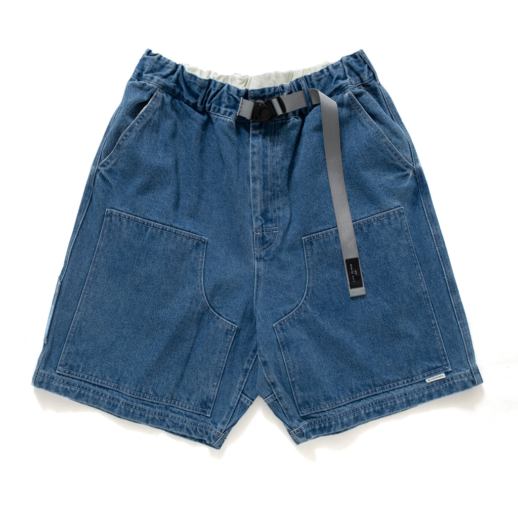 (SP332) Heavy Wash Denim Double Knee Shorts