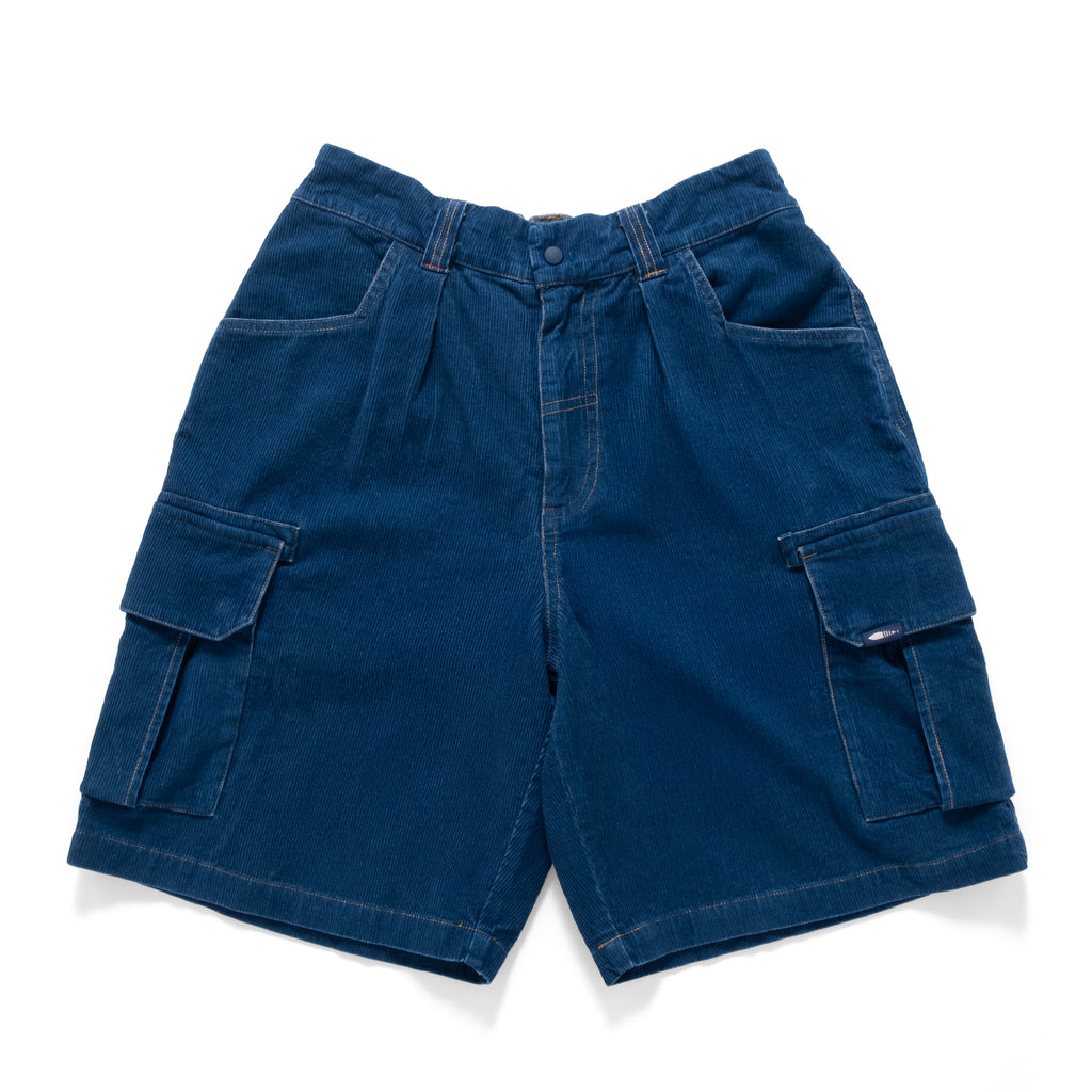 (SP400) Indigo Corduroy Cargo Shorts