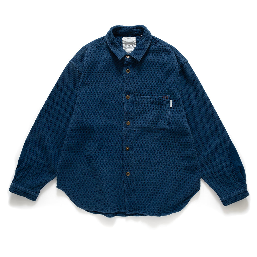 (ST338) Jacquard Indigo Heavyweight Shirt