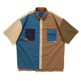(ST381) Crazy Patch Short Sleeve Shirt