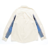 (ST471) Sleeve Patchwork Shirt