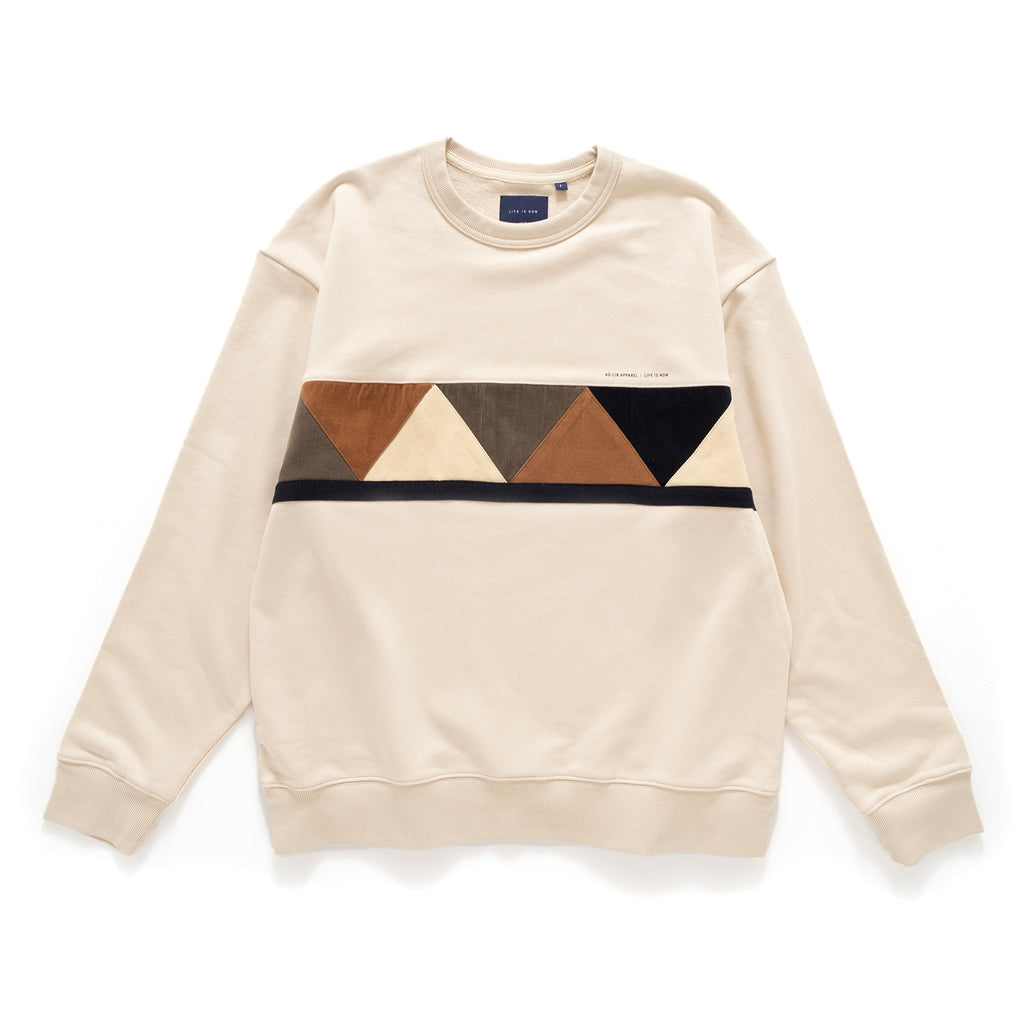 (SW401) Corduroy Panel Sweater