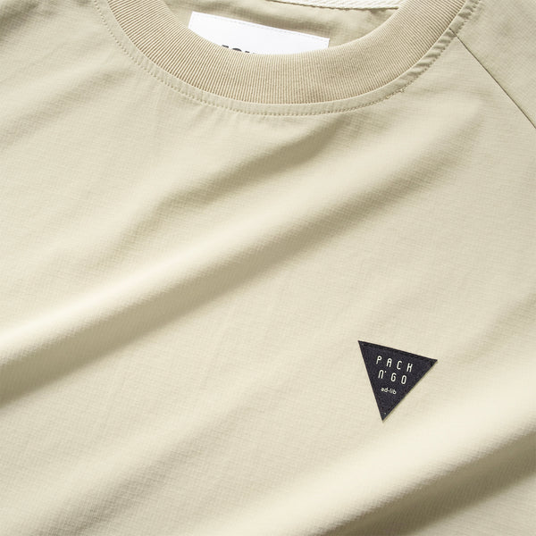 (TP1338) Contrast Cropped Sleeve Cool Touch Tech Tee