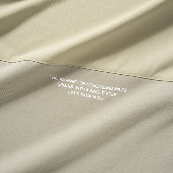 (TP1338) Contrast Cropped Sleeve Cool Touch Tech Tee