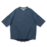 (TP1338) Contrast Cropped Sleeve Cool Touch Tech Tee