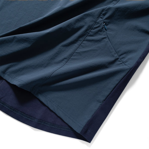 (TP1338) Contrast Cropped Sleeve Cool Touch Tech Tee