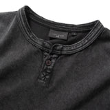 (TP1578) Washed Henley Neck Tee