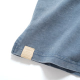 (TP1620) Wash Raw Edge Cropped Sleeve Tee