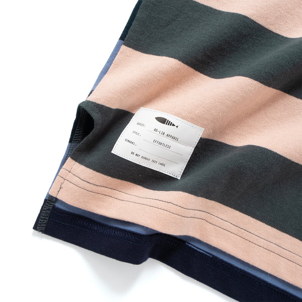 (TP1659) Stripe Contrast Tee