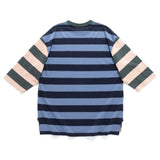 (TP1659) Stripe Contrast Tee