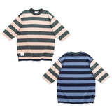(TP1659) Stripe Contrast Tee