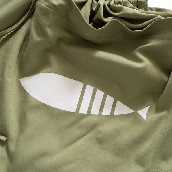 (YB490) Drawstrings Fish Logo Shoulder Bag
