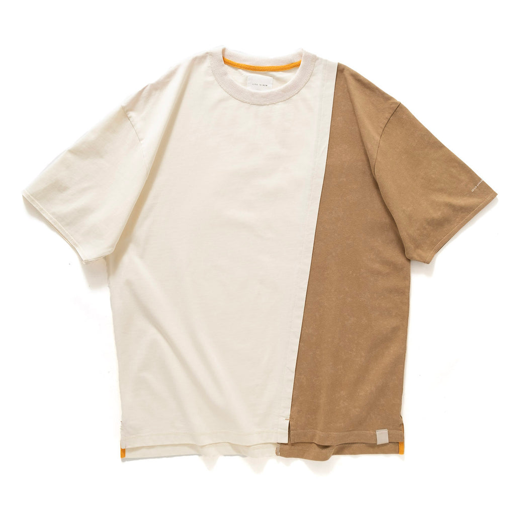 (YT1100) Wax Dye Mix Fabric Tee