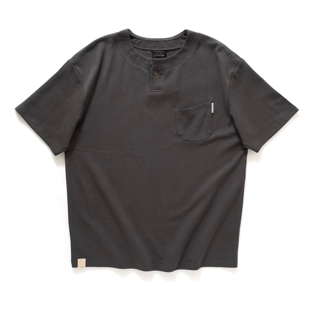 (YT1145) Open Collar Pocket Tee